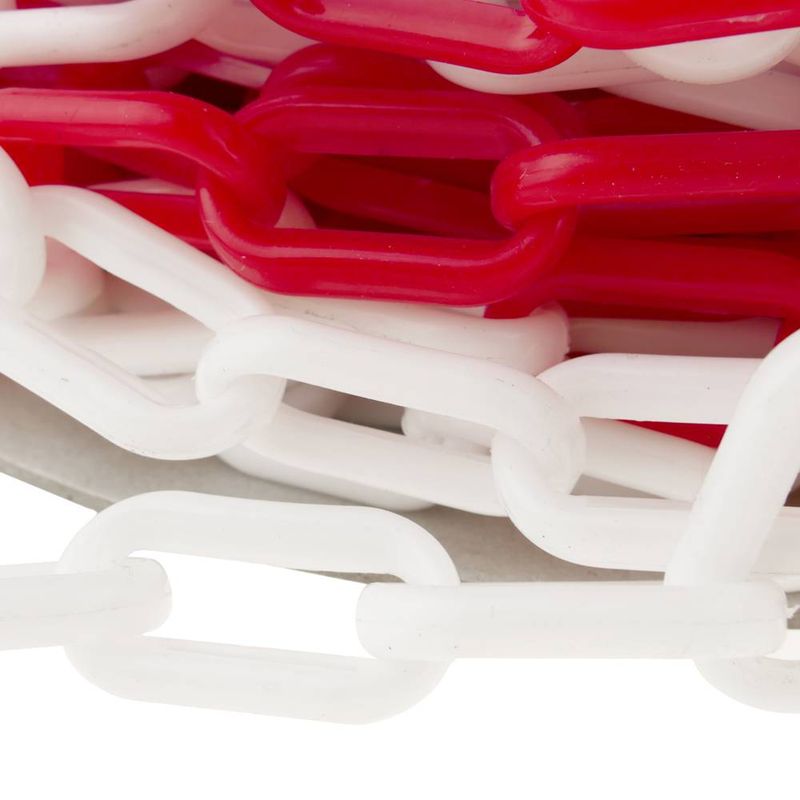 Plastkjetting 25meter rød/hvit